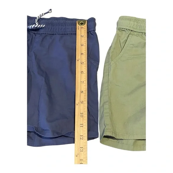 Cat & Jack Blue & Green Shorts Lightweight Elastic Waist 100% Cotton Size: M 7/8 - Picture 3 of 8